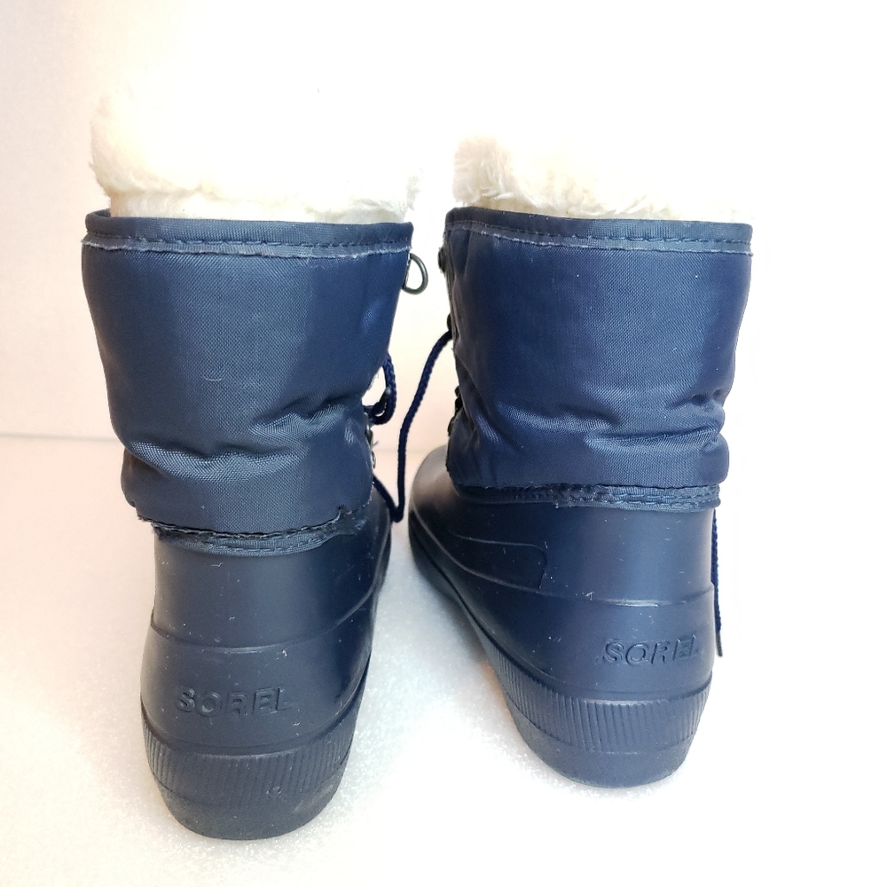 Sorel Blue Mucker Fur Lined Rain Boots View 4